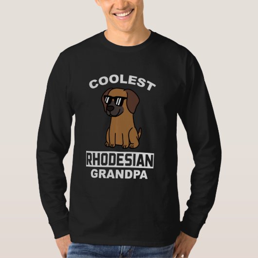 Koudste Rhodezische Ridgeback Grandpa Dog T-shirt (Voorkant)