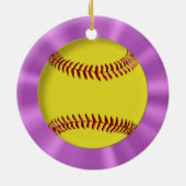 Koudste Softball Ornaments Persoonlijke TEAM NAME Keramisch Ornament (Achterkant)