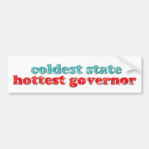 Koudste staat, snelste gouverneur Bumpersticker
