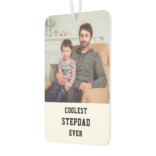Koudste Stepdad Ever Persoonlijke foto-collage Luchtverfrisser (Links)