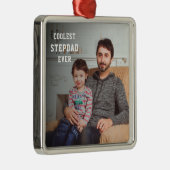 Koudste Stepdad Ever Persoonlijke foto pa Metalen Ornament (Rechts)