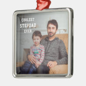 Koudste Stepdad Ever Persoonlijke foto pa Metalen Ornament (Links)