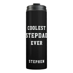 Koudste Stepdad Ever Typografie Speciaal papa Thermosbeker