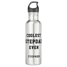Koudste Stepdad Ever Typografie Speciaal papa Waterfles