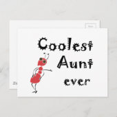Koudste tante ooit Art Briefkaart (Voorkant / Achterkant)