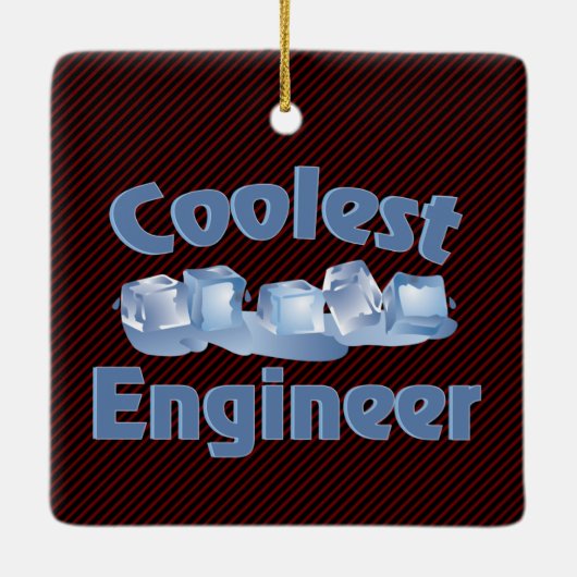 Koudste technicus Ice Keramisch Ornament (Achterkant)