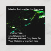 Koudste technicus van de autotechnicus vierkante visitekaartje (Voorkant)