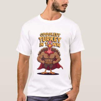 Koudste Turkije in de stad Thanksgiving T-shirt