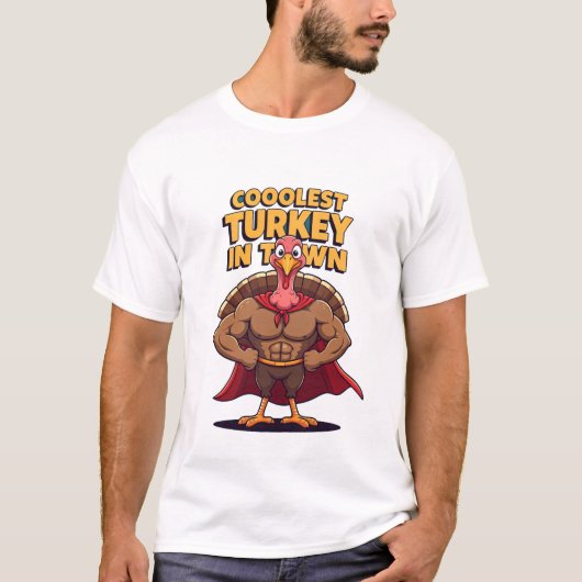 Koudste Turkije in de stad Thanksgiving T-shirt (Voorkant)