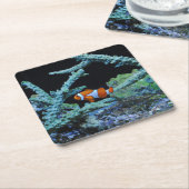 Koudvis in koraal kartonnen onderzetters (Schuin)