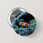 Koudvis in koraal ronde button 5,7 cm (Voorkant /achterkant)