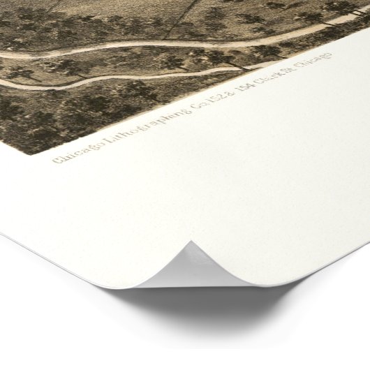 Koudwater, MI Panorama Map - 1868 Poster (Hoek)