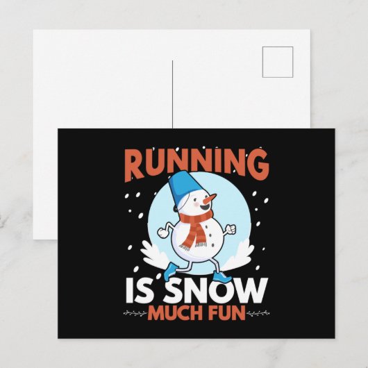 Koudweerloopbaan - Sneeuwvun Briefkaart (Voorkant / Achterkant)