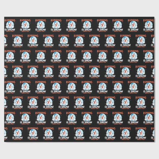 Koudweerloopbaan - Sneeuwvun Cadeaupapier (Vlak)