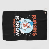 Koudweerloopbaan - Sneeuwvun Golfhanddoek (Horizontaal)