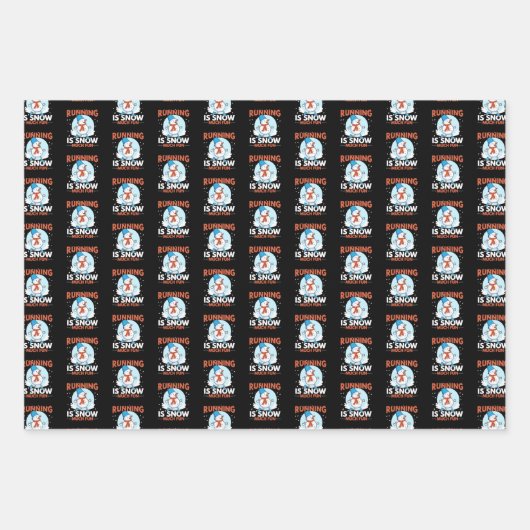 Koudweerloopbaan - Sneeuwvun Inpakpapier Vel (Voorkant 2)