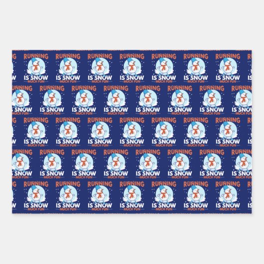 Koudweerloopbaan - Sneeuwvun Inpakpapier Vel (Voorkant)