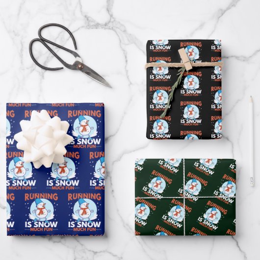 Koudweerloopbaan - Sneeuwvun Inpakpapier Vel (Voorkant)