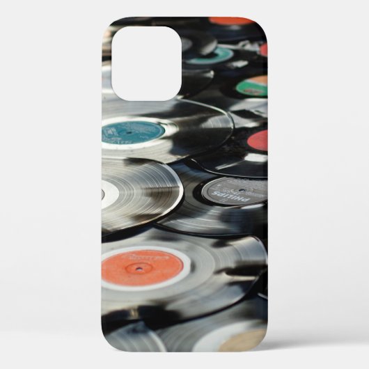 Koudzwart van vinylretro plastic Case-Mate iPhone case (Achterkant)