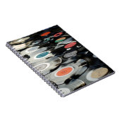 Koudzwart van vinylretro plastic notitieboek (Rechterzijde)