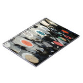 Koudzwart van vinylretro plastic notitieboek (Linkerzijde)