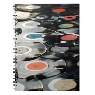 Koudzwart van vinylretro plastic notitieboek