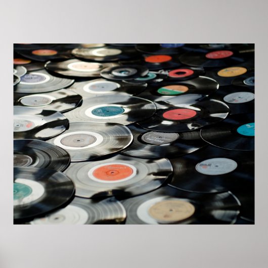 Koudzwart van vinylretro plastic poster (Voorkant)