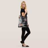 Koudzwart van vinylretro plastic tote bag (Op model)