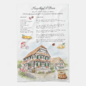 Kougelhopf d’Alsace | French Recipe Tea Towel Theedoek (Verticaal)