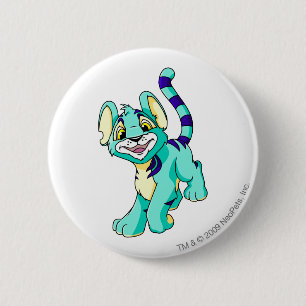 Kougra Blue Ronde Button 5,7 Cm