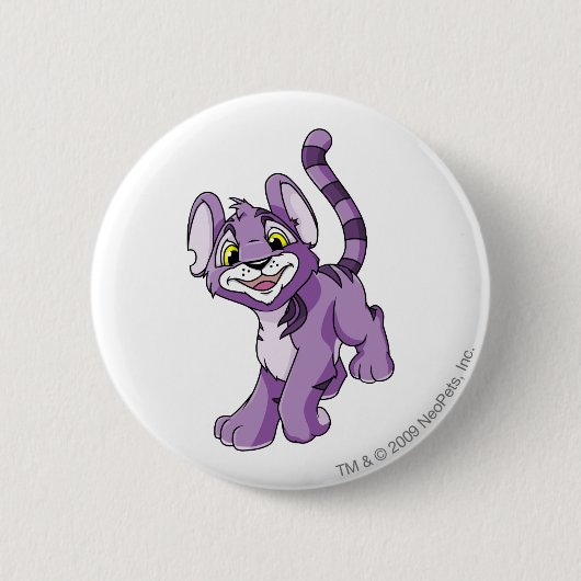 Kougra Paars Ronde Button 5,7 Cm (Voorkant)