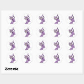Kougra Paars Ronde Sticker (Vel)