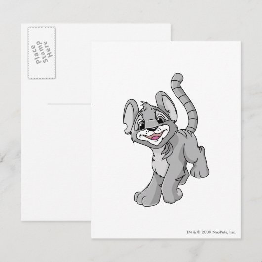 Kougra Silver Briefkaart (Voorkant / Achterkant)