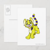 Kougra Yellow Briefkaart (Voorkant / Achterkant)