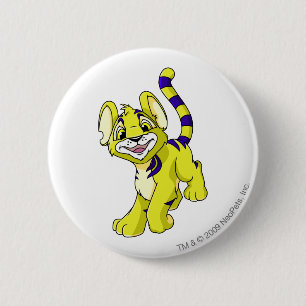Kougra Yellow Ronde Button 5,7 Cm