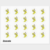 Kougra Yellow Ronde Sticker (Vel)