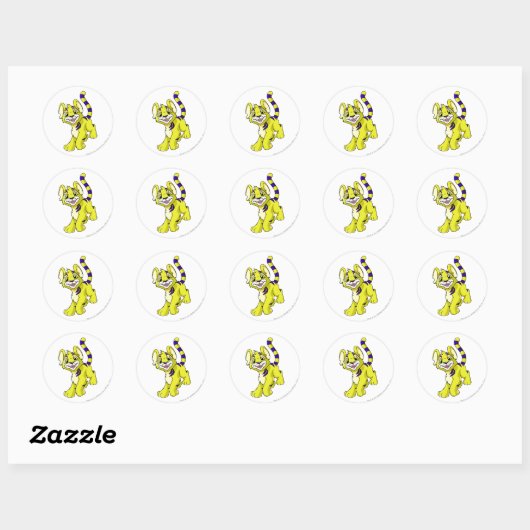 Kougra Yellow Ronde Sticker (Vel)