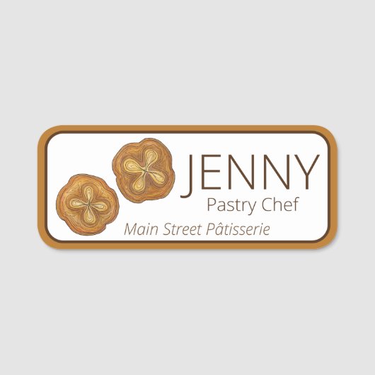 Kouign Amann Puff Pastry Franse bankbakkerij Patis Naamplaatje (Voorkant)