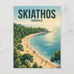 Koukounaries Strand Griekenland Briefkaart