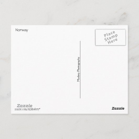 Koulage Noorwegen Briefkaart (Achterkant)