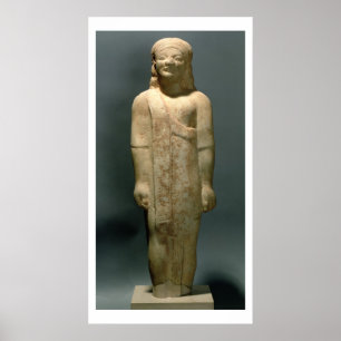 Kouros Dionysermos, Grieks, Archaic Period, c.600  Poster