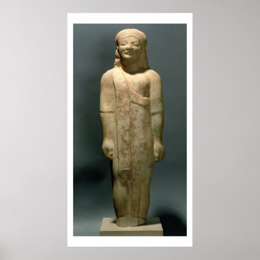 Kouros Dionysermos, Grieks, Archaic Period, c.600  Poster (Voorkant)