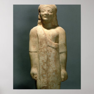 Kouros Dionysermos, Grieks, Archaic Period, c.600  Poster