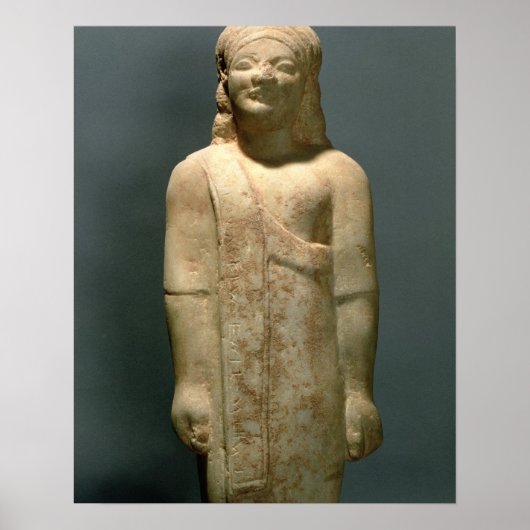 Kouros Dionysermos, Grieks, Archaic Period, c.600  Poster (Voorkant)
