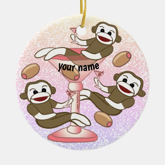 Kous Aap Martini Keramisch Ornament (Voorkant)