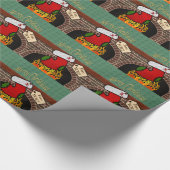 kous over open haard cadeaupapier (Hoek)