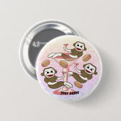 Kousen Aap Martini Ronde Button 5,7 Cm (Voorkant /achterkant)