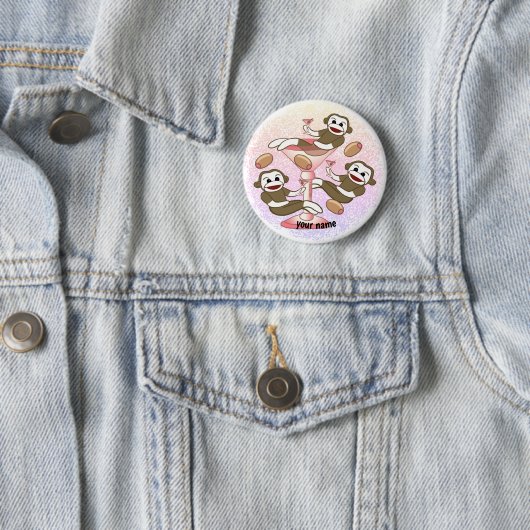 Kousen Aap Martini Ronde Button 5,7 Cm (In situ)