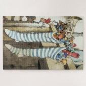 “Kousen bij de Schoorsteen” van W Heath Robinson Legpuzzel (Horizontaal)