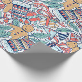 "Kousen en peperkoek mannen" Cadeaupapier (Hoek)